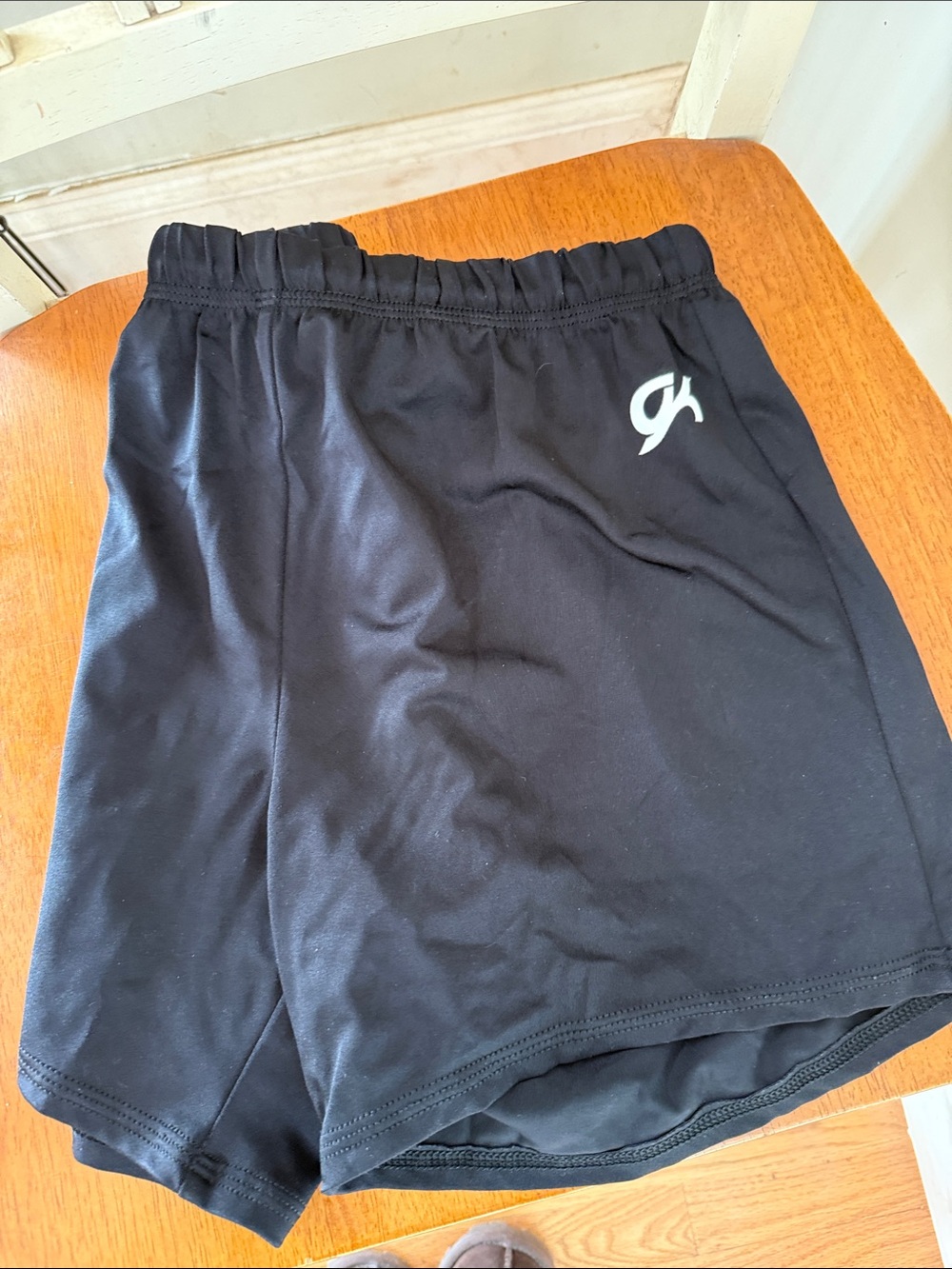 GK Men's Black Athletic Shorts with White Logo